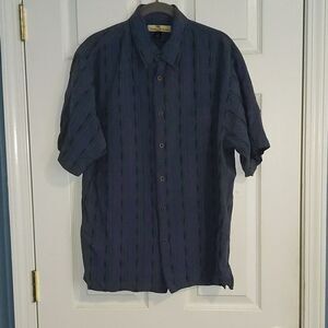 Tommy Bahama blue silk dress shirt Sz M